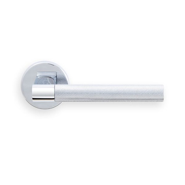 RETE KNURLED LEVER HANDLE ON ROUND ROSE