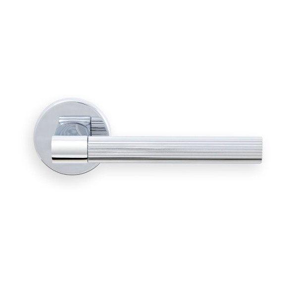 RIGA LINEA LEVER HANDLE ON ROUND ROSE