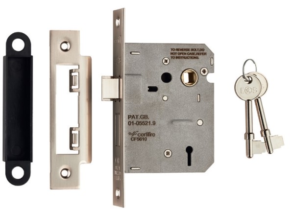 EUROSPEC 3 LEVER RESIDENTIAL MORTICE SASHLOCK - FD30/60 FIRE RATED