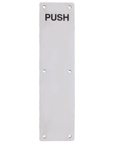 FINGER PLATE WITH PUSH TEXT