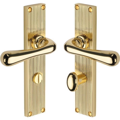 CHARLBURY LEVER HANDLE ON REEDED BACKPLATE