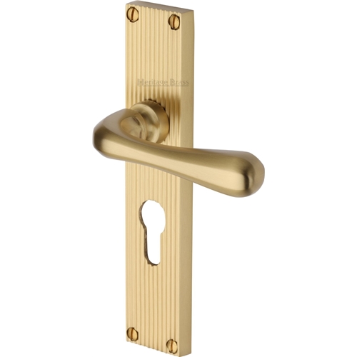 CHARLBURY LEVER HANDLE ON REEDED BACKPLATE