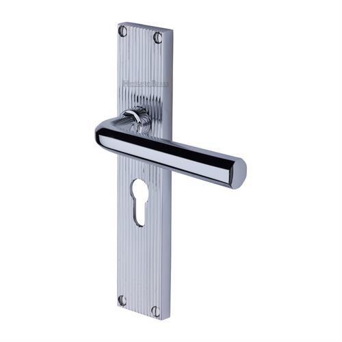 OCTAVE LEVER HANDLE ON REEDED BACKPLATE