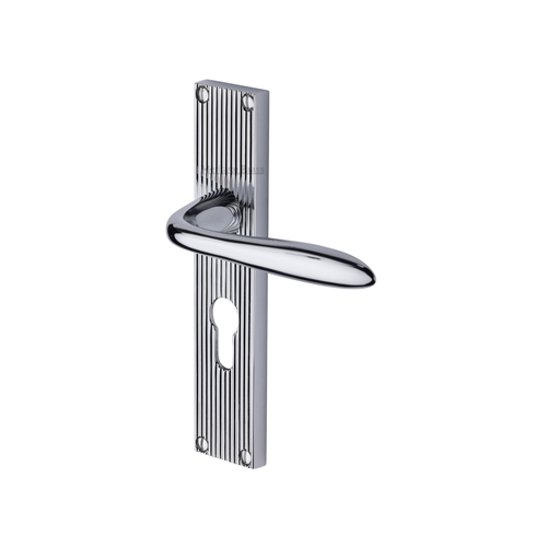 SUTTON LEVER HANDLE ON REEDED BACKPLATE