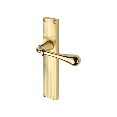 ROMA LEVER HANDLE ON REEDED BACKPLATE