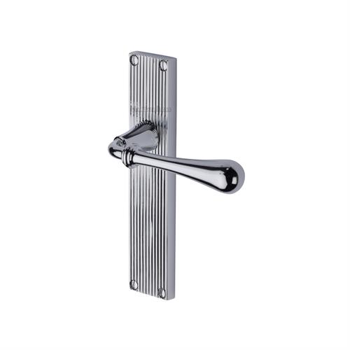 ROMA LEVER HANDLE ON REEDED BACKPLATE