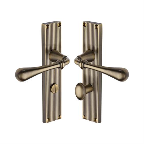 ROMA LEVER HANDLE ON REEDED BACKPLATE