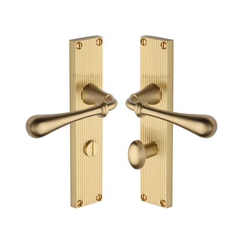 ROMA LEVER HANDLE ON REEDED BACKPLATE