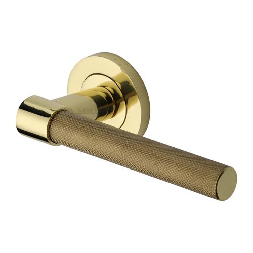 PHEONIX KNURLED LEVER HANDLE ON ROUND ROSE