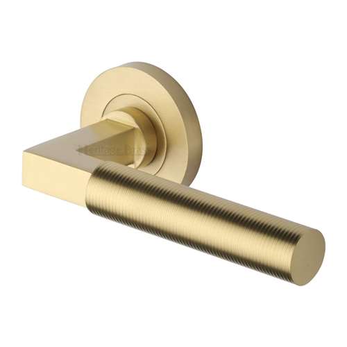 SPECTRAL REEDED LEVER HANDLE ON ROUND ROSE