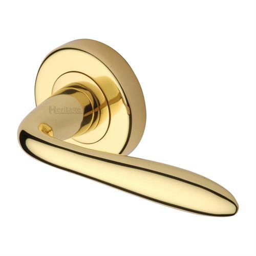 SUTTON LEVER HANDLE ON ROUND ROSE