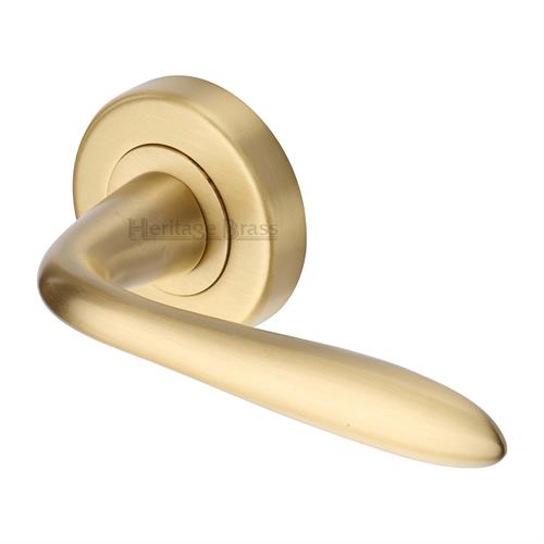 SUTTON LEVER HANDLE ON ROUND ROSE