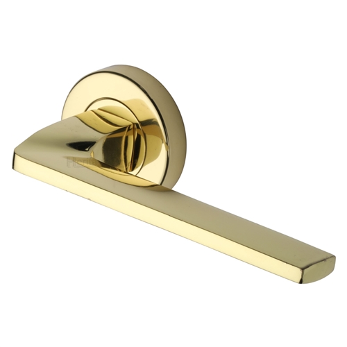 METRO ANGLED LEVER HANDLE ON ROUND ROSE