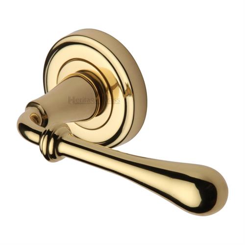 ROMA LEVER HANDLE ON ROUND ROSE