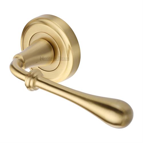 ROMA LEVER HANDLE ON ROUND ROSE