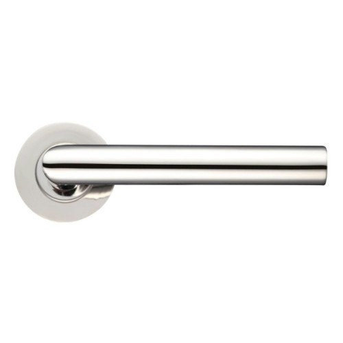 MITRED STRAIGHT LEVER HANDLE ON ROUND ROSE