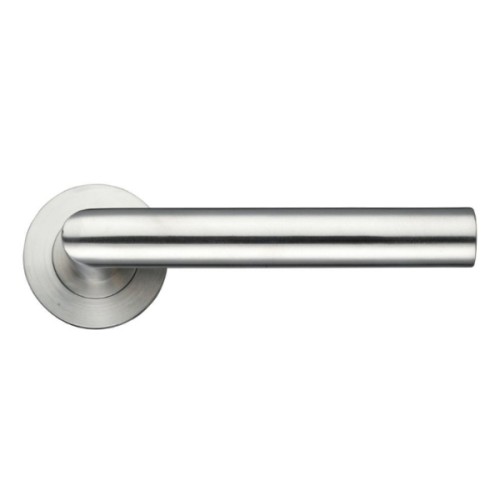 MITRED STRAIGHT LEVER HANDLE ON ROUND ROSE