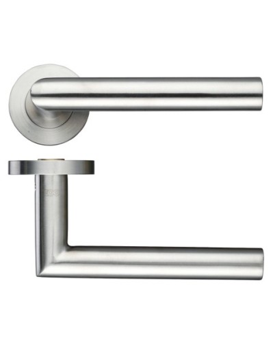 MITRED STRAIGHT LEVER HANDLE ON ROUND ROSE