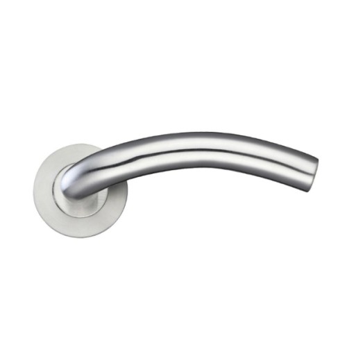 RADIUS ARCHED LEVER HANDLE ON ROUND ROSE