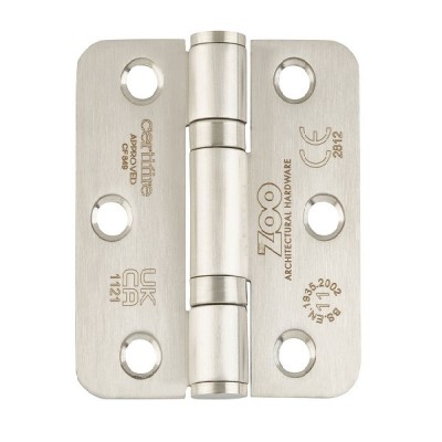 Grade 11 Radius Ball Bearing Butt Hinge - CE / UKCA Marked - Fire Rated - 80kg Max Load Bearing