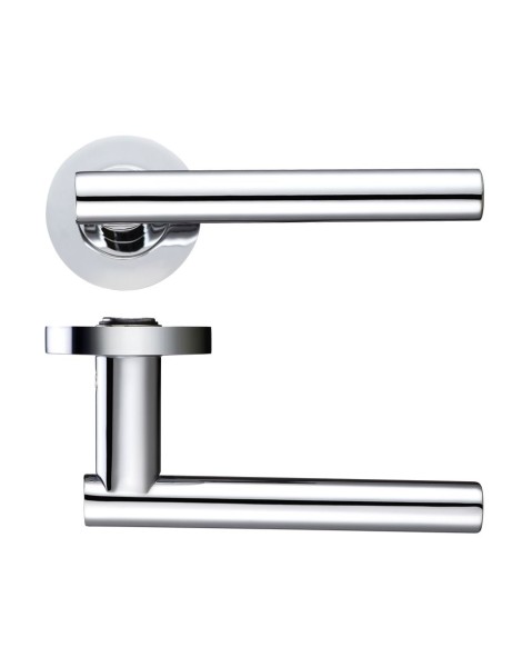 LUCCA T-BAR LEVER HANDLE ON ROUND ROSE